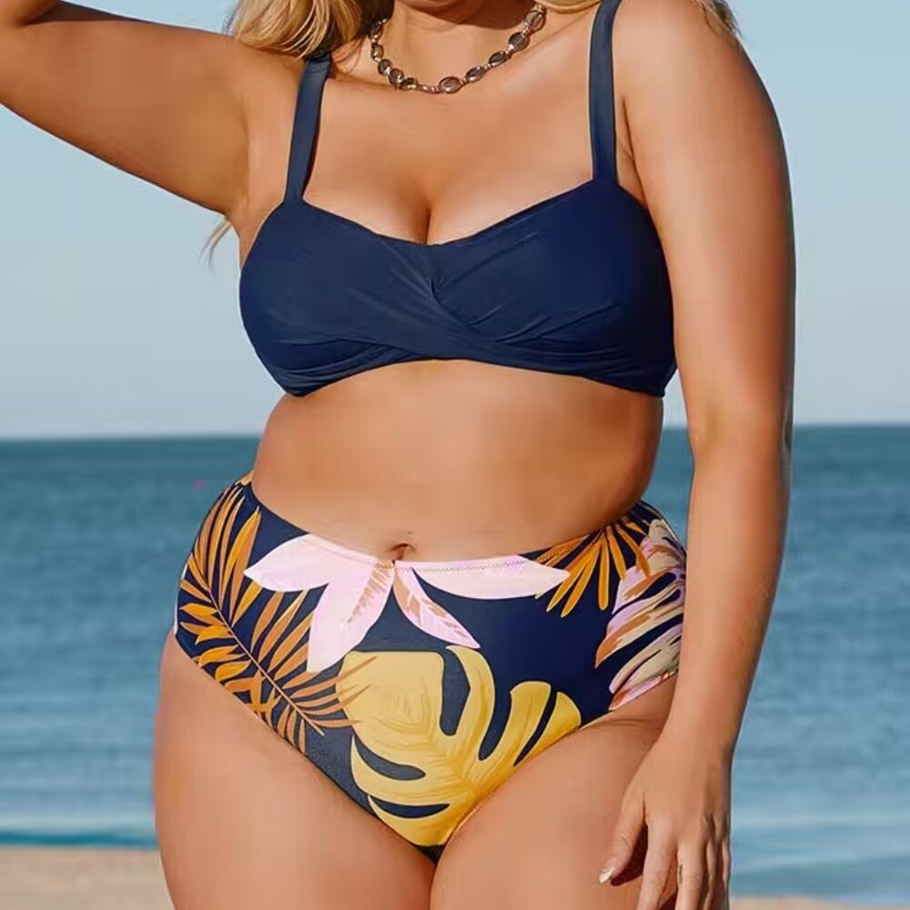 Cupshe Makayla Tropical Bikini Bottom | Plus Size 1X | NWT